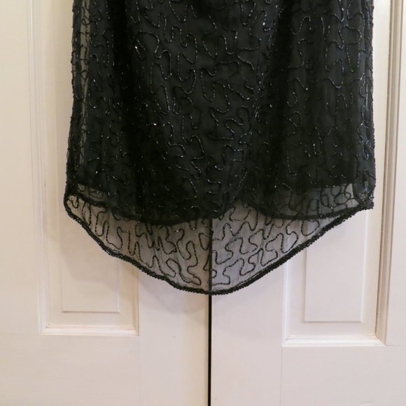 Formal Black Beaded Gown - Picture 5 of 7
